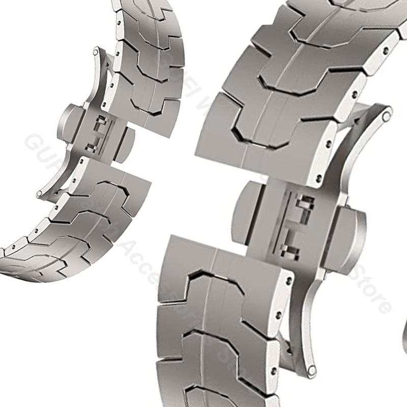 Dây đeo bằng thép màu titan cho Huawei Watch 4 Pro 3 43 46mm, dây đeo thể thao cho Samsung Galaxy 6 3/4/5 42 44mm 20 22mm cho Seiko 3