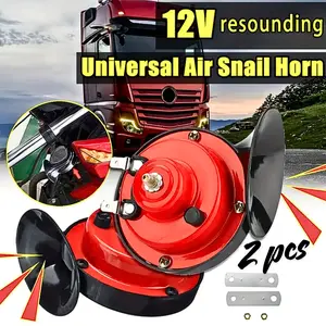 OTOHEROES Type R Klakson Keong Mobil dan motor super keras Air Horn 12V/24V 2 PCS