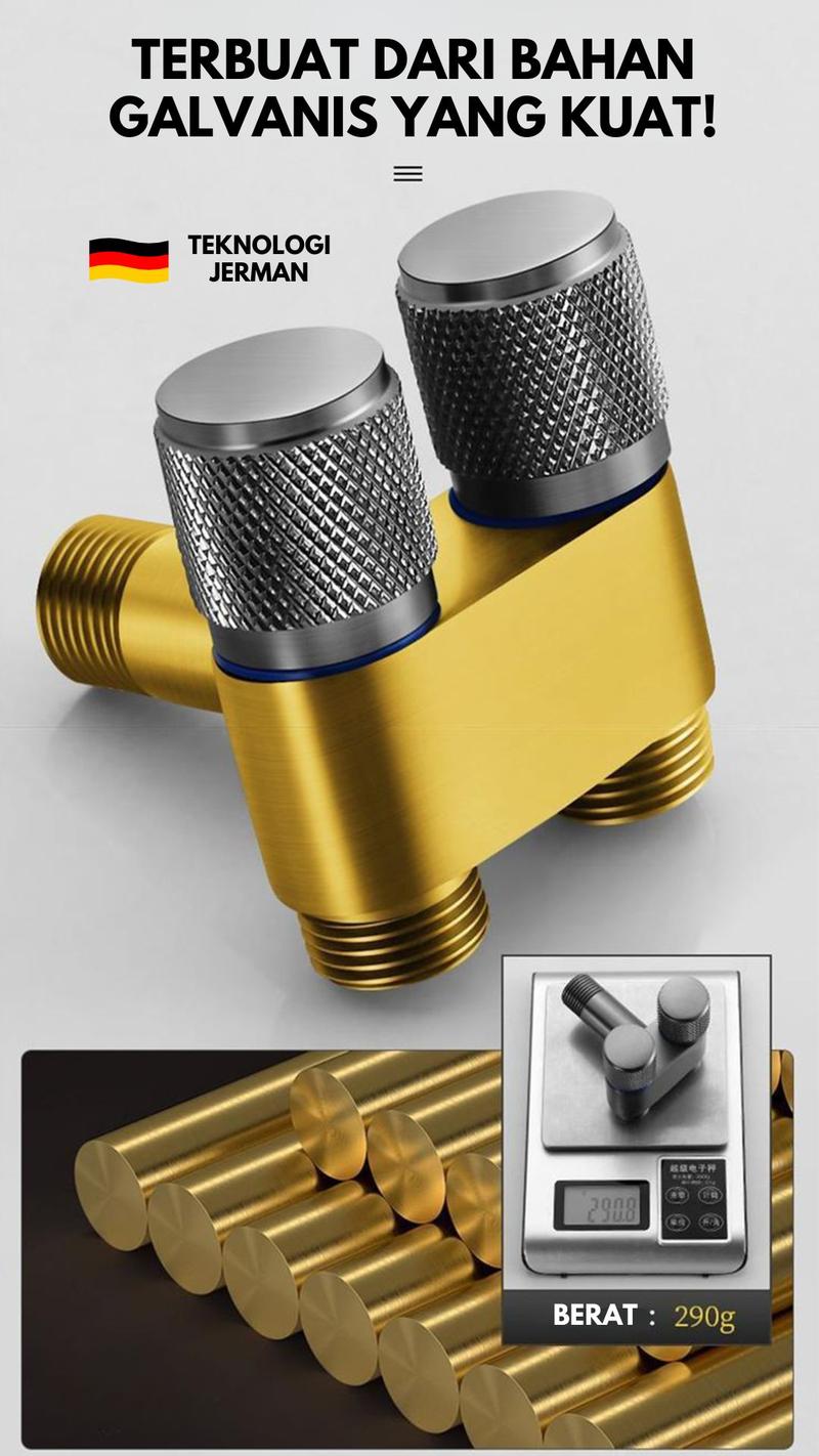 Product Introduction of Kran Cabang dan Jet Shower SUS 304 Toilet Hitam Matte 1/2 Inch dengan Selang 1.5M Kran Air Double Kran Washing Machine Bidet Spray 4