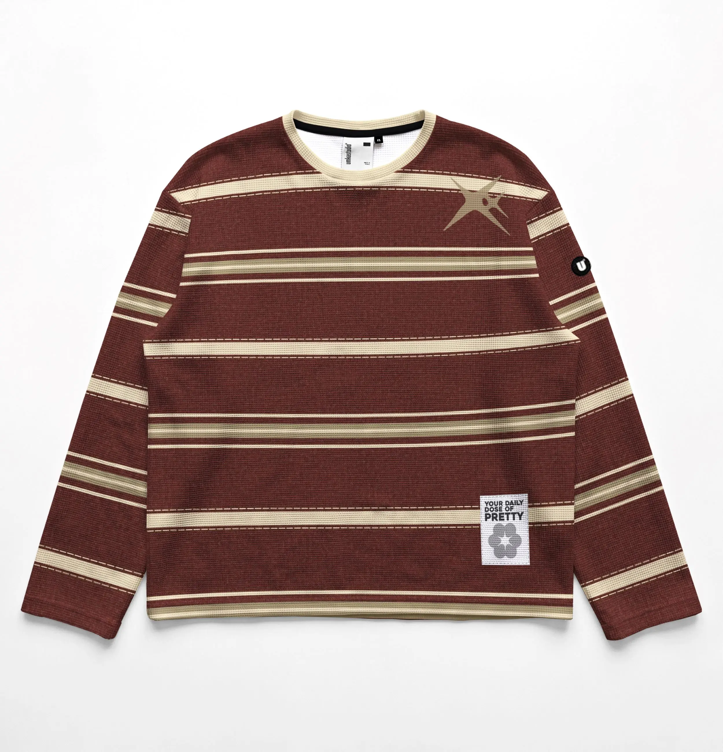 UMKASTUDIO WAFFLE KNIT - STRIPE BROWN