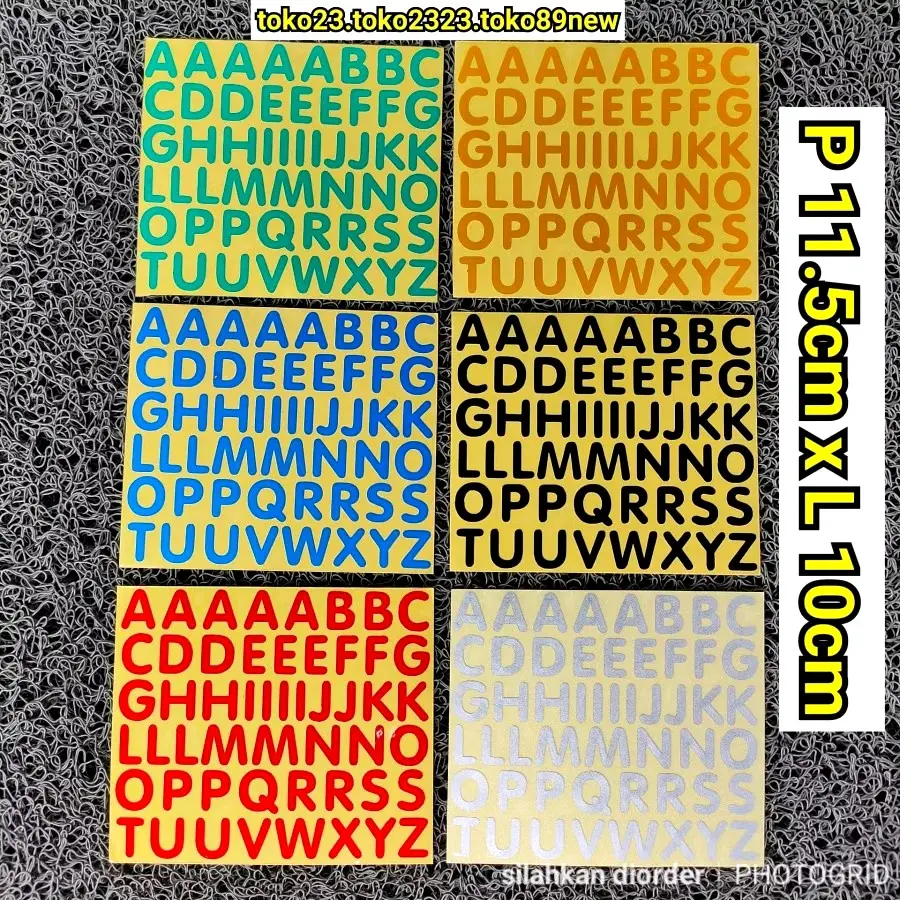 stiker huruf abjad cuting ukuran besar.stiker keren