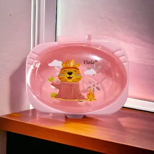 tempat sabun mandi kotak viola warna tutup/tempat sabun segi batangan/tempat sabun lucu murah/tempat sabun karakter