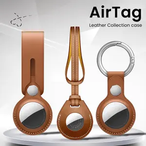 AirTag Case Kulit Elegan dengan Tali Gantung Nyaman untuk AirTag Collection Case