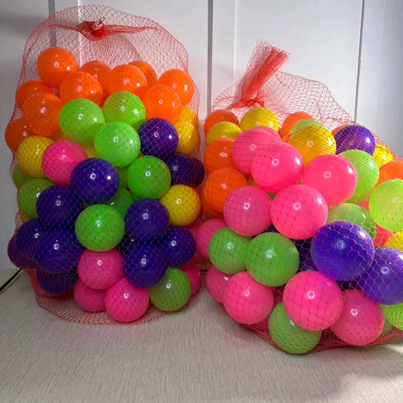 Mainan mandi Bola warna warni tebal isi 100,50,25 pcs Toys Bayi mainan bebek shower 2