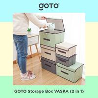 Gambar (Best Deal) Goto Vaska Storage Box 2 in 1 Kotak Organizer Penyimpanan Multifungsi - Light Green dari Goto Living Kota Tangerang 1 Tokopedia