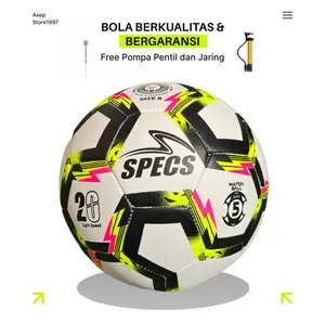 Bola Sepak Size 5 Berbagai Merek, 1 Paket Gratis Pompa Pentil dan Jaring Outdoor Ball