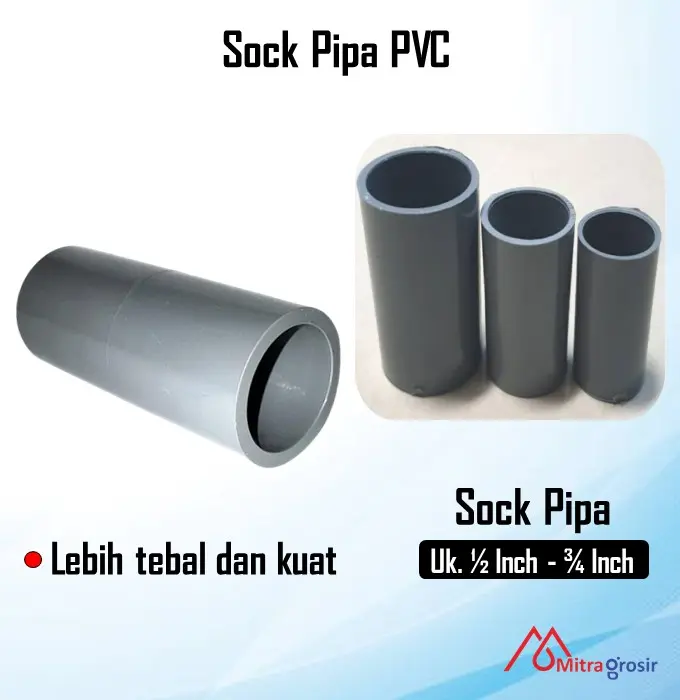 Sok Pipa PVC Jaya TS 3/4" Sambungan Pipa PVC 1 Inch / Sok / Sock / Socket / Sambungan Pipa PVC 1/2 " Ukuran 3/4 Inch 0