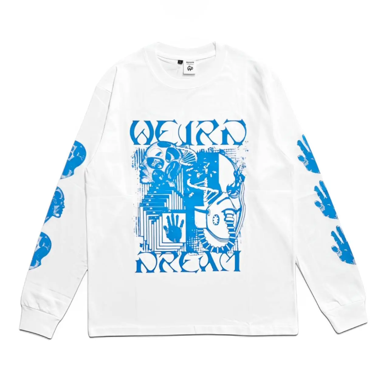 Woopie Project Long Sleeve WEIRD DREAM White Lengan Panjang Kaos Atasan Pria Baju Distro Cowok Keren Tshirt Dewasa Sablon Katun Combed 24s outfits Skena