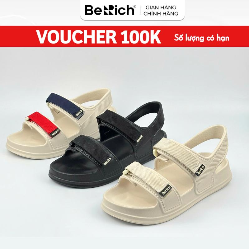 Giày Sandal Nữ Mùa Hè Đi Biển Mưa Đế Êm Chống Trơn Trượt Không Thấm Nước Berich BE222 Trẻ Em dep sandal