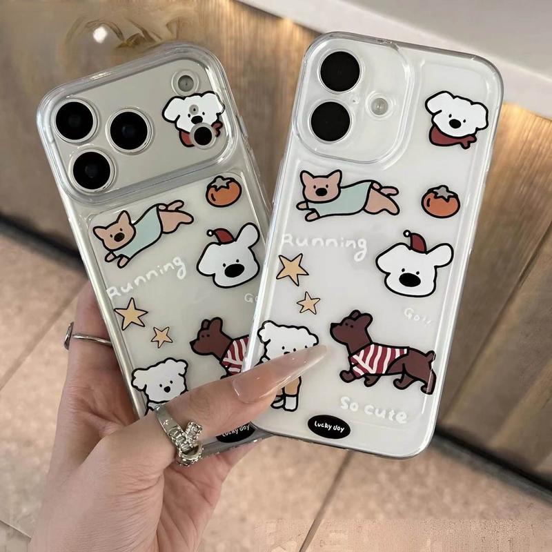 Ốp lưng điện thoại Line Dog phù hợp cho iPhone 17/16/15 Ốp bảo vệ iPhone 14/13/12/11 Pro Max hoạt hình dễ thương chống sốc xsmax iPhone 17 Pro Max mới