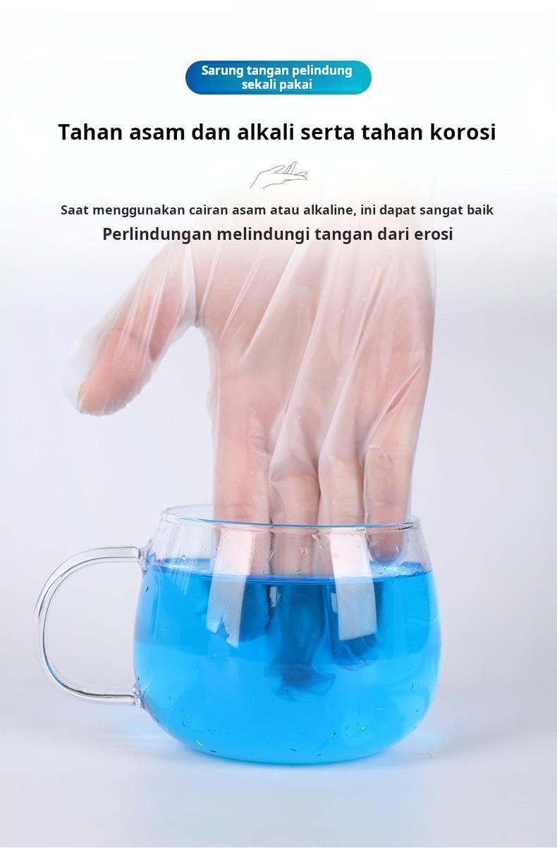 Sarung tangan sekali pakai transparan TPE yang menebal untuk dapur, memanggang, makanan, katering, salon kecantikan, sarung tangan pembersih dan sanitasi Sarung tangan sekali pakai transparan TPE yang menebal untuk dapur, memanggang, makanan, katering, salon kecantikan, sarung tangan pembersih dan sanitasi