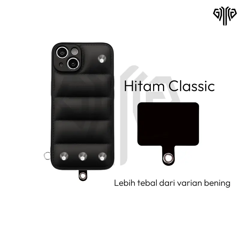 Plat Gantungan Black White Handphone Kait Hp HPPLAT Hitam Putih 7