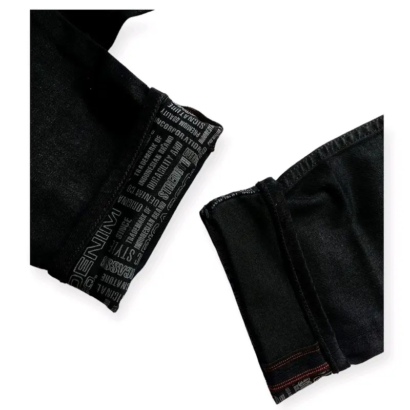 Picasso Denim - Celana Jeans Pria Straight Fit Jeans Stretch Deep Black Branded 5
