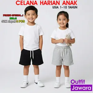 Celana Pendek Anak cewek dan cowok usia 1-10 tahun untuk harian