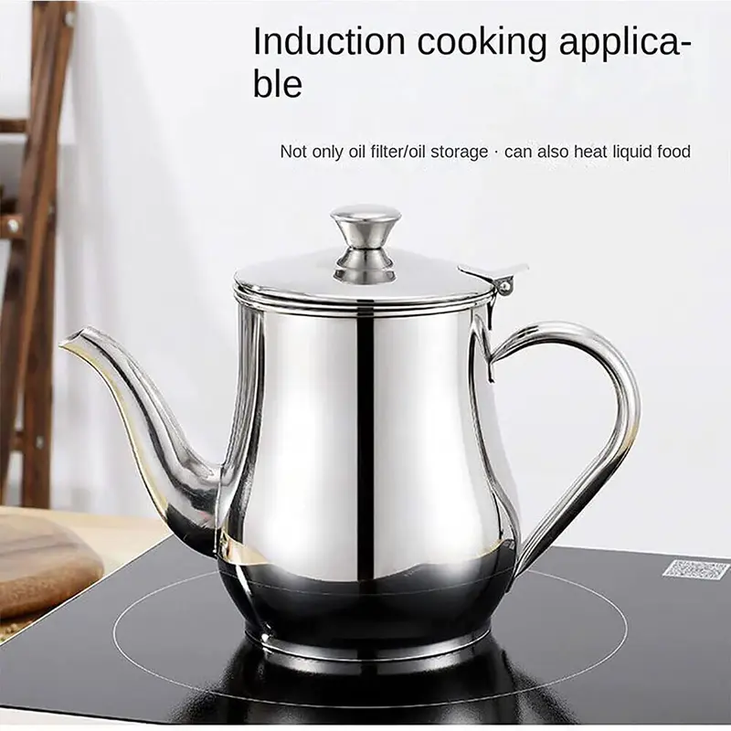 Cook Dầu Thép Không Gỉ Có Thể Đa Năng Chống Rò Rỉ Chịu Nhiệt Chai Giấm Nồi Cho Nhà Bếp Dụng Cụ Sắp Xếp Gia Đình 8