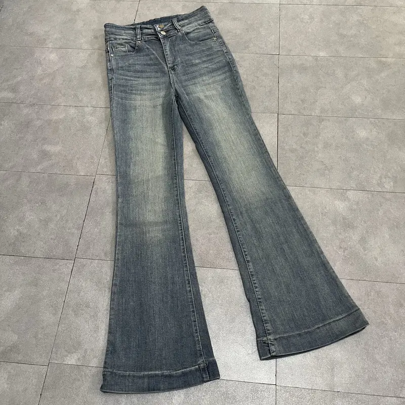 HAZEE - Jessi | Celana Jeans Wanita Cutbray Highwaist Panjang Bahan Melar Nyaman Premium Kancing 2 Kaki Jenjang Keren Stretch 5