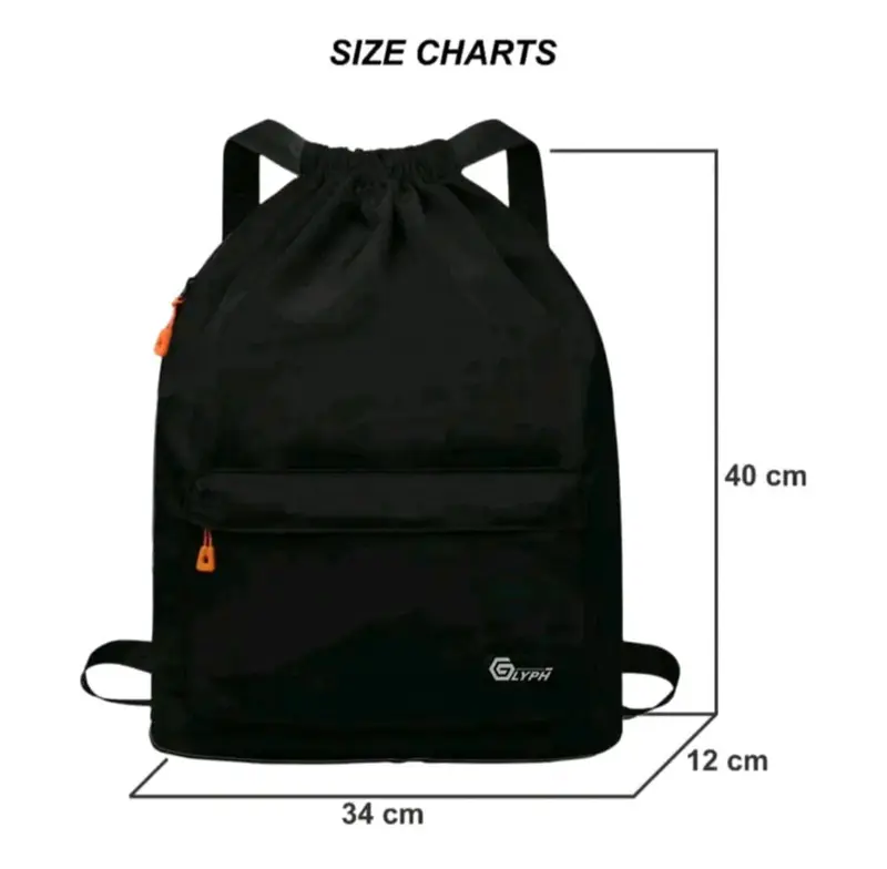 Tas serut stringbag gendong multifungsi backpack cowok cewek pria wanita viral 2024 Ransel Sekolah 4