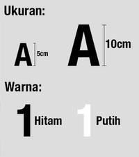 Gambar Stiker Sticker Huruf Angka Alphabet Nomor Dekorasi Tempel - 5cm, Hitam dari TB.Mutiara Jaya Kota Administrasi Jakarta Utara 2 Tokopedia