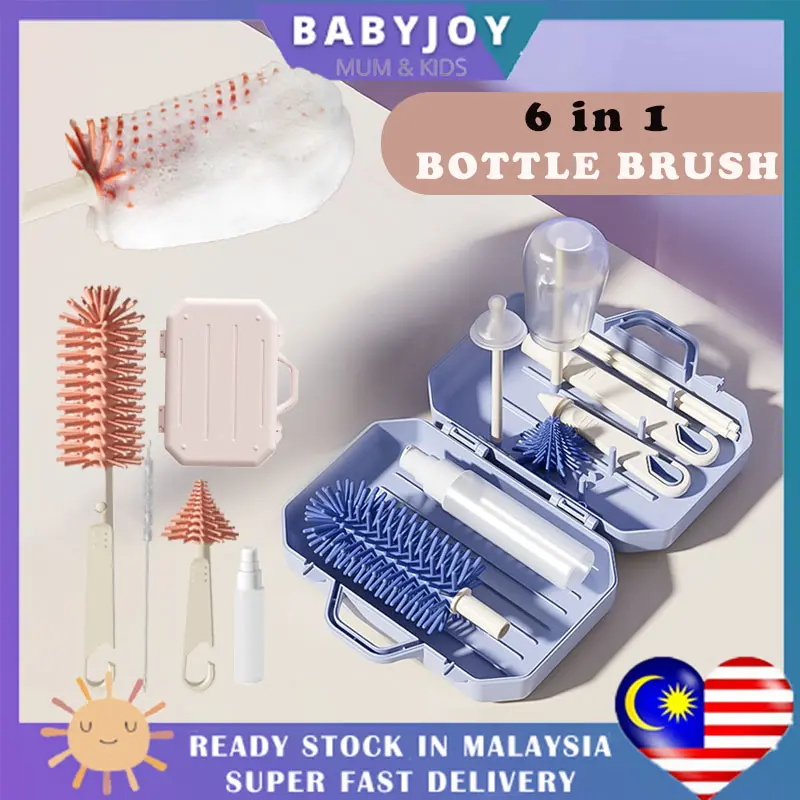 BABYJOY Baby Bottle Brush With Box Travel Berus Botol Susu Pencuci Botol Susu Baby Milk Brush Baby Bottle Cleanser