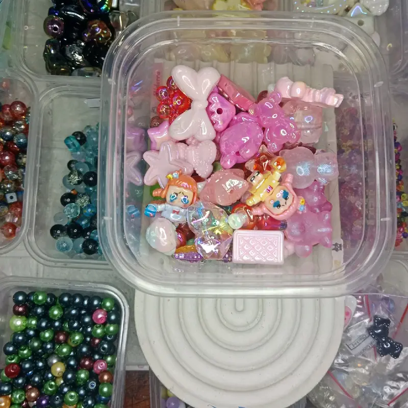 (BACA DESKRIPSI) 1pouch LUXURY KARAKTER MANIK KIRIM RANDOM GROSIR / ECER Aksesoris Beads Clips 5