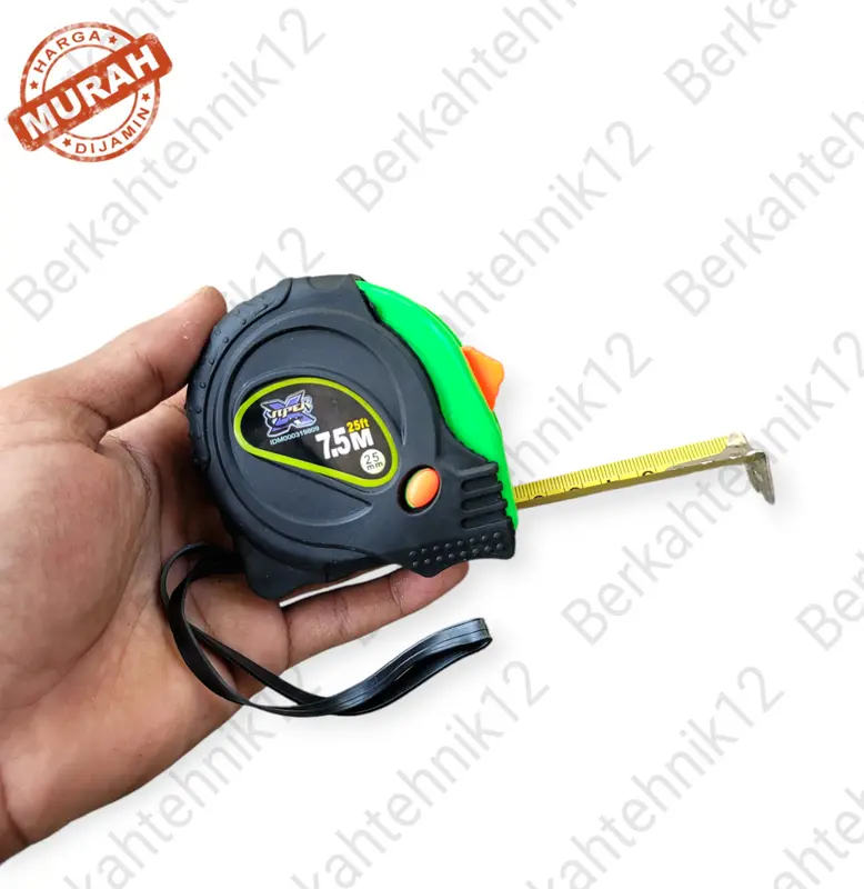 meteran 3m 5m 7,5m tukang bangunan / meteran karet berkualitas / meteran roll 3, 5, 7,5 Meter / Alat Ukur Rol Measuring Tape 3