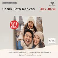Gambar Cetak foto kanvas 40x40cm/Canvas Photo print + spanram dari bingkaicanvas Kota Depok 1 Tokopedia
