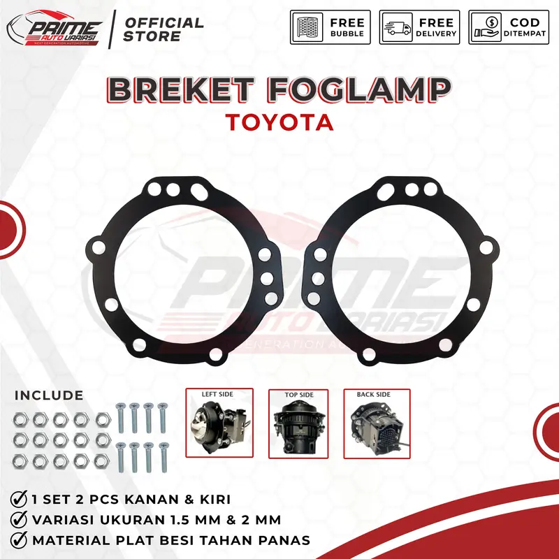Bracket Foglamp Projie PNP Brecket Avanza Calya Agya Raize Rush Xenia 0