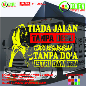 PROMO STIKER KATA KATA STICKER TULISAN TIADA JALAN TANPA DEBU STIKER KACA MOBIL TERLARIS
