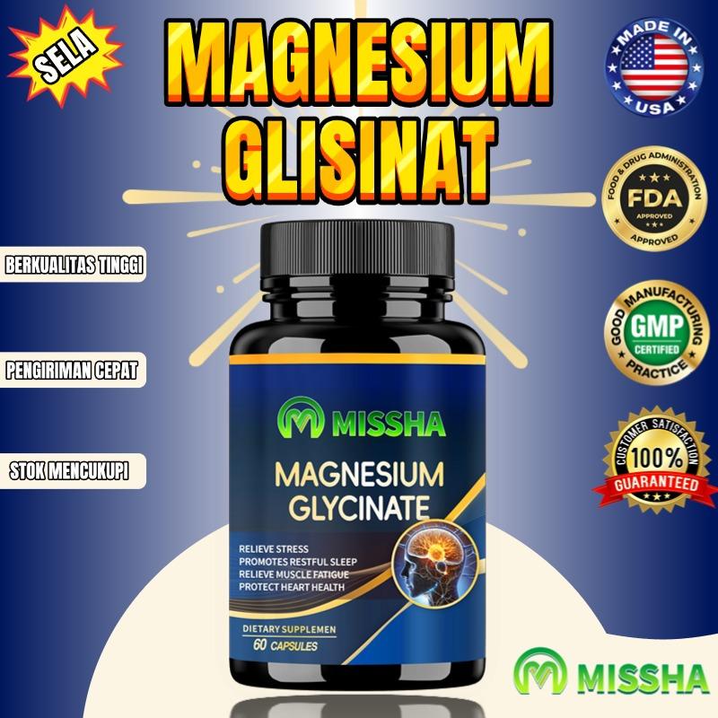 Missha Magnesium glisinat Kapsul Membantu tidur menenangkan suasana hati meningkatkan kualitas tidur - 1 botol 60 kapsul