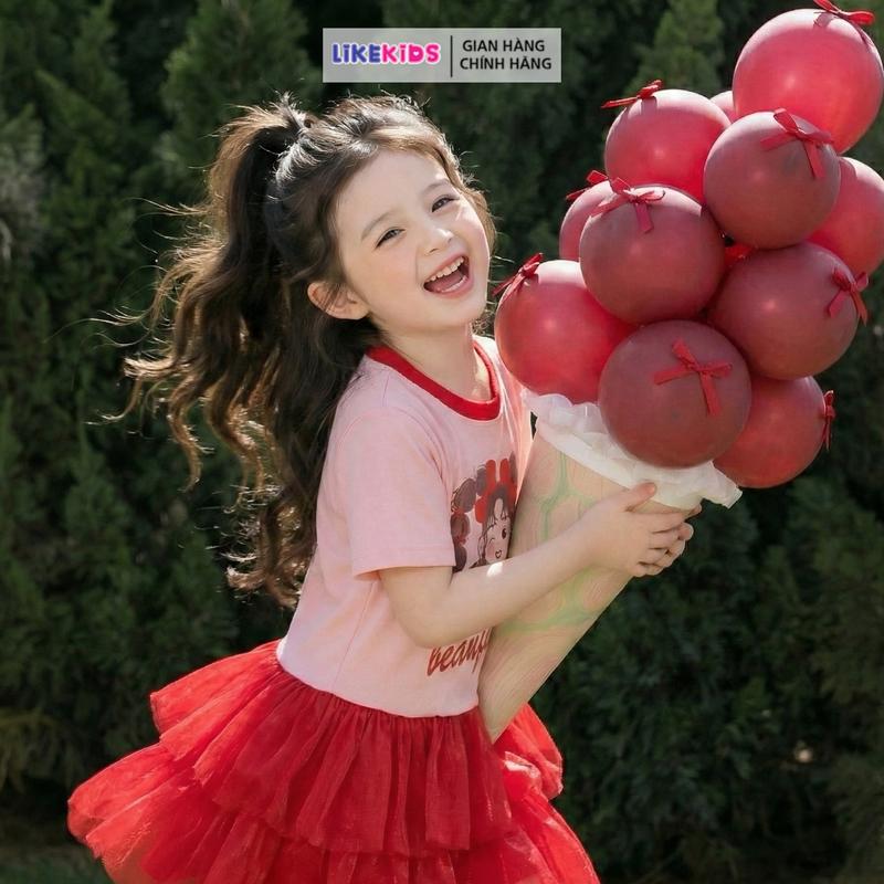 Đầm váy thun polo cho bé gái kiểu dáng TÙNG XOÈ LikeKids E66