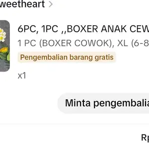 6PC, 1PC ,,BOXER ANAK CEWEK & COWOK 2203/1100 USIA 5-10 THN BAHAN LEMBUT NYAMAN DI PAKAI ！2203