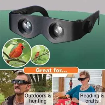 Fishing Telescope Glasses Style Teropong Kacamata - HG00117 - Black