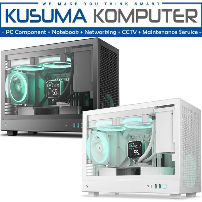 Jual Deepcool CH160 PLUS Black White Micro ATX Casing PC - HITAM - Kab ...