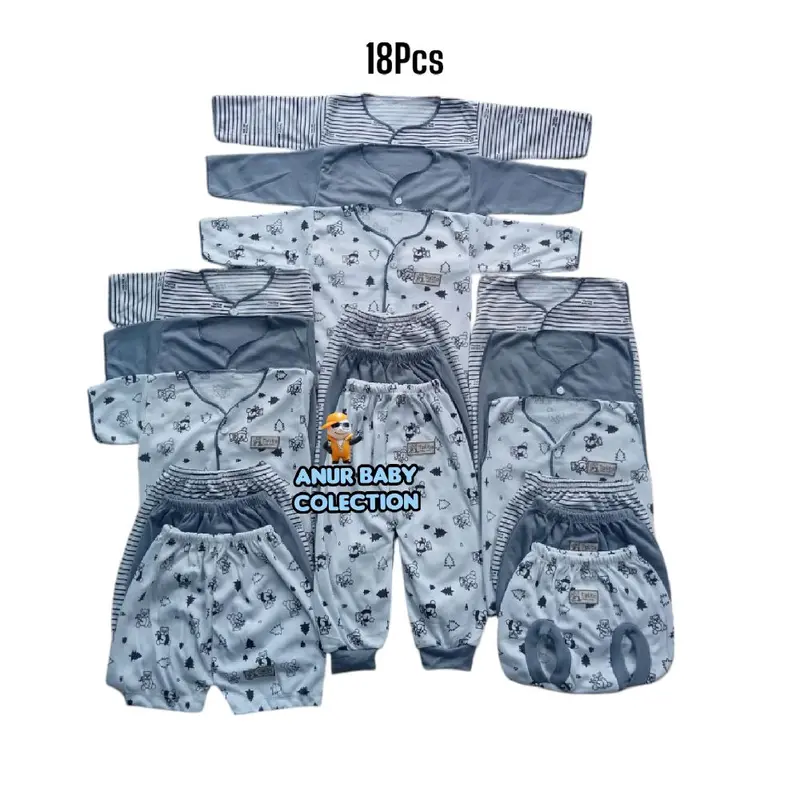 Talita baby.paket brojol 39PCS,paket lengkap baju bayi baru lahir,paket lengkap hemat seri Abu cowok/Cewek Katun-Parsel 1