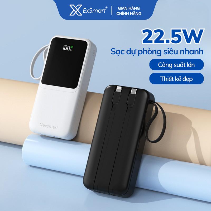 (VINHBANHBO) Sạc Dự Phòng Chính Hãng Dung Lượng 20.000 mAh dùng cho tất cả dòng máy Cáp Đôi Tích Hợp Sạc Nhanh 22.5W + 3 Cổng USB Type-C An Toàn Chống Cháy Nổ Bảo Hành 12 Tháng (Mang Được Lên Máy Bay)