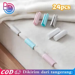 24pcs Penjepit Sprei Anti Geser / Klip Penjepit Sprei Ranjang Bungkus / Penjepit Sprei Kasur Anti Geser