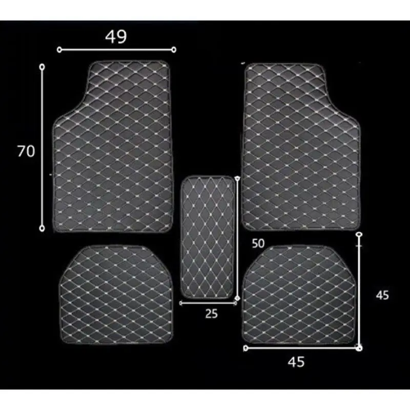 JK Karpet Mobil kulit 5 Pcs 2 Baris  waterproof premium|Universal bisa diaplikasikan ke semua mobil Car 3