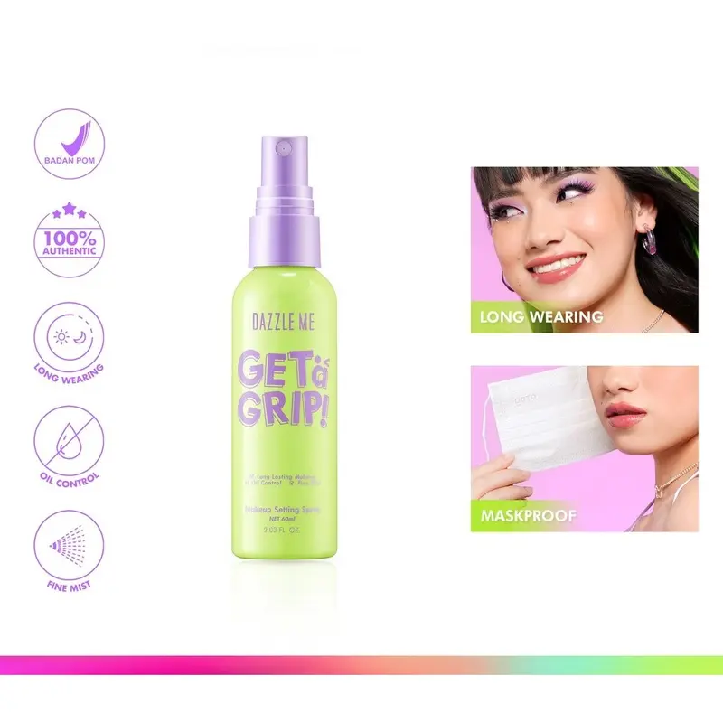 DAZZLE ME Get a Grip! Makeup Setting Spray Dewy Fix 3