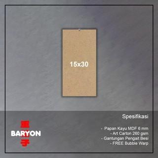 BARYON Wall Decor  Hiasan Dinding MOON  Dekorasi Rumah Poster Kayu 15 x 30 2
