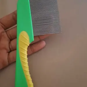 Sisir Kutu Seahorse Hewan Anjing dan Kucing Bahan Plastik dan Besi Sisir Kutu Bentuk Kuda Laut Pet Grooming Brush