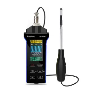Anemometer Termal Genggam HP-5000Y Pengukur Kecepatan Angin Presisi Tinggi Suhu 0°C-45°C Volume Udara 0-999900m³/menit