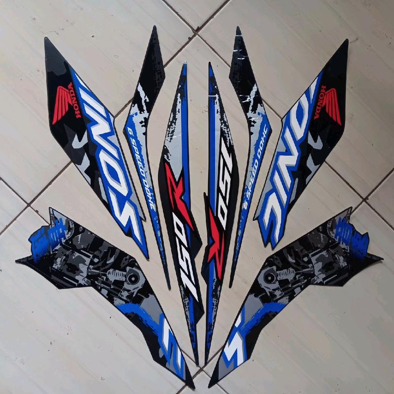 STIKER STRIPING LIS BODY MOTOR SONIC TAHUN 2019 SE FULLSET Motorcycle striping  sonic 3