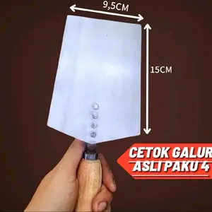 Cetok Galur asli plat baja bentuk Oval/kotak