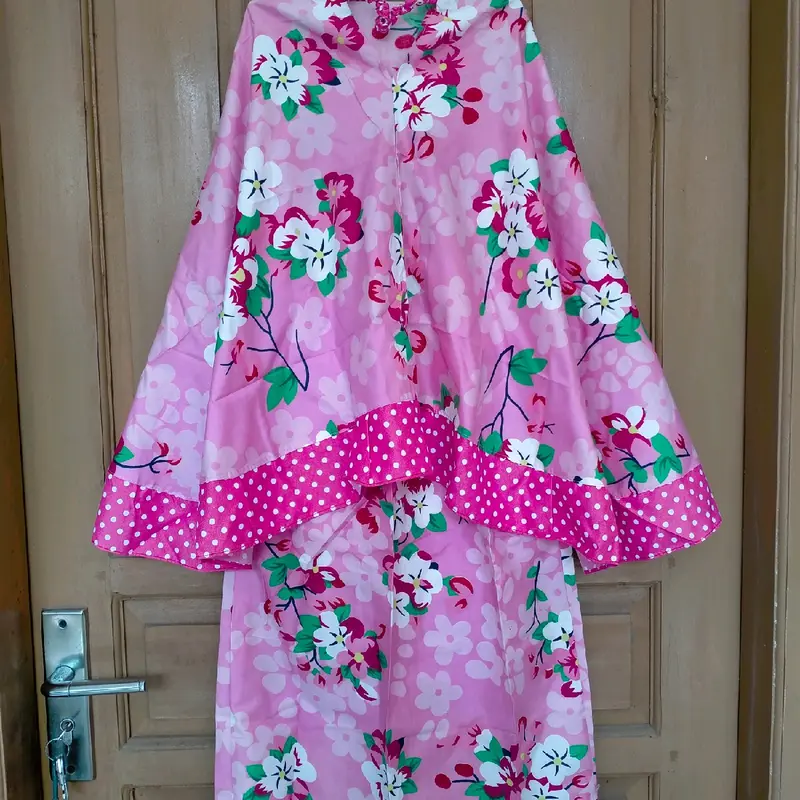 MUKENA ANAK KARAKTER MUKENA ANAK MURAH 2-9TH Bunga Polka Dot Putih Muslim 6