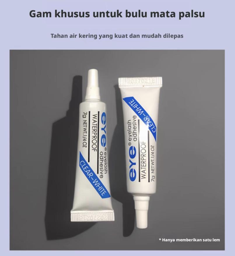 Bulu mata palsu Trilogi Orang Malas yang anti air dan anti keringat, setiap pemesanan akan mendapatkan lem bulu mata premium dan pinset secara gratis.