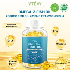 VTEAY Omega-3 Fish Oil: Formula Alami untuk Kesehatan Jantung, Otak & Multidimensi Dengan EPA & DHA untuk Kesehatan Jantung, Otak, Sendi & Sistem Imun（2）