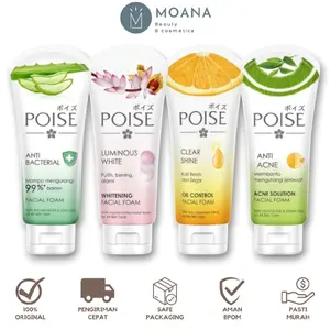 Poise Facial Foam | Luminous White Anti Acne | Sabun Cuci Pembersih Muka Mencerahkan Glowing Jerawat