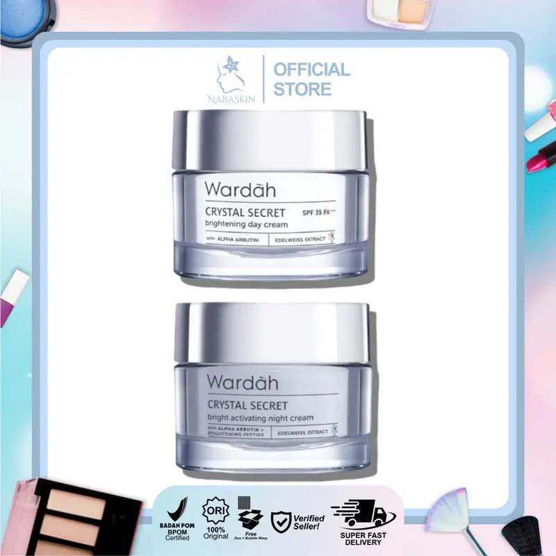 Wardah Crystal Secret Brightening Day Cream | Night Cream - 30 gr 0