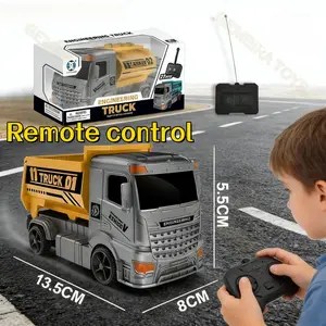 GEMBIRA TOYS Mainan Mobil Proyek Remote 2CH Truk Molen Tangki Mini Portable Hadiah Anak Laki-Laki