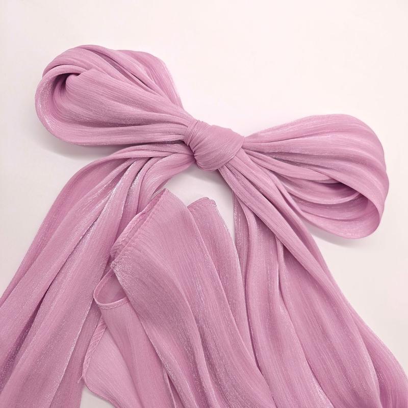 Product Introduction of Summer New Solid Color Soft and Shiny Silk Scarf Long Scarf Headscarf Shawl 8
